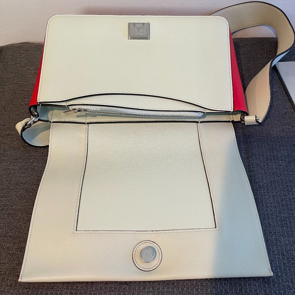 Celine Medium Frame Shoulder Bag in Red and Cream - Preowned - Picture 7 of 15